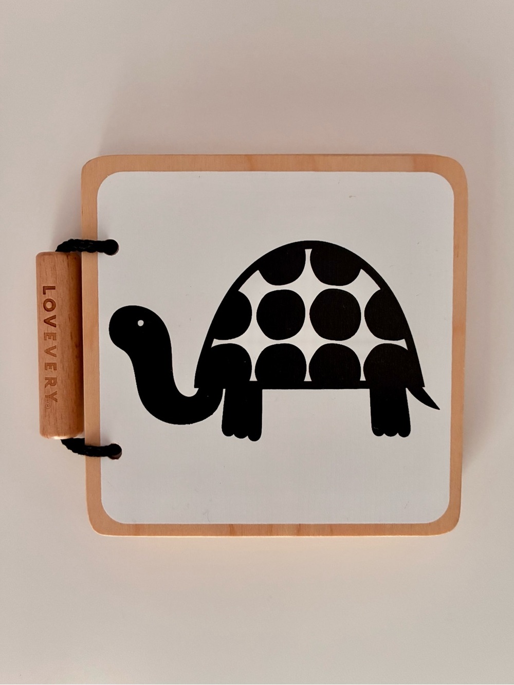 Lovevery Black and White Wooden Book from Looker Play Kit (0-12 weeks)